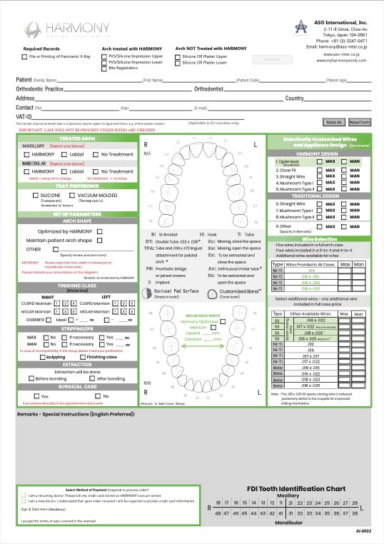 Order Sheet